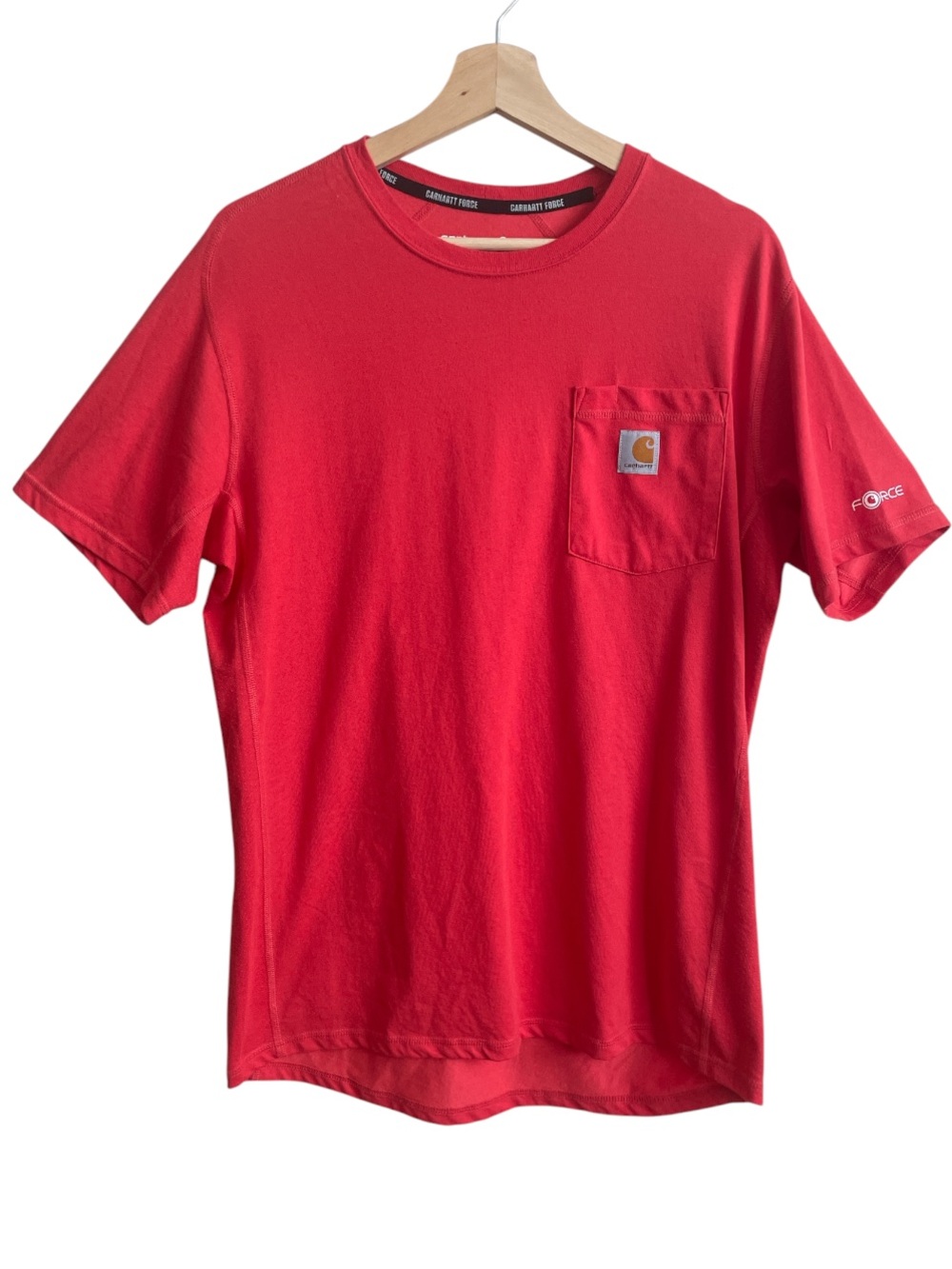 Carhartt Force Pocket T-Shirt Mens Medium Red Relaxed Fit